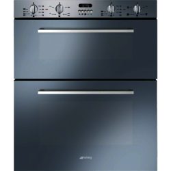 Smeg DUSF44X Cucina Double Under Counter Multifunction Oven in Stainless Steel